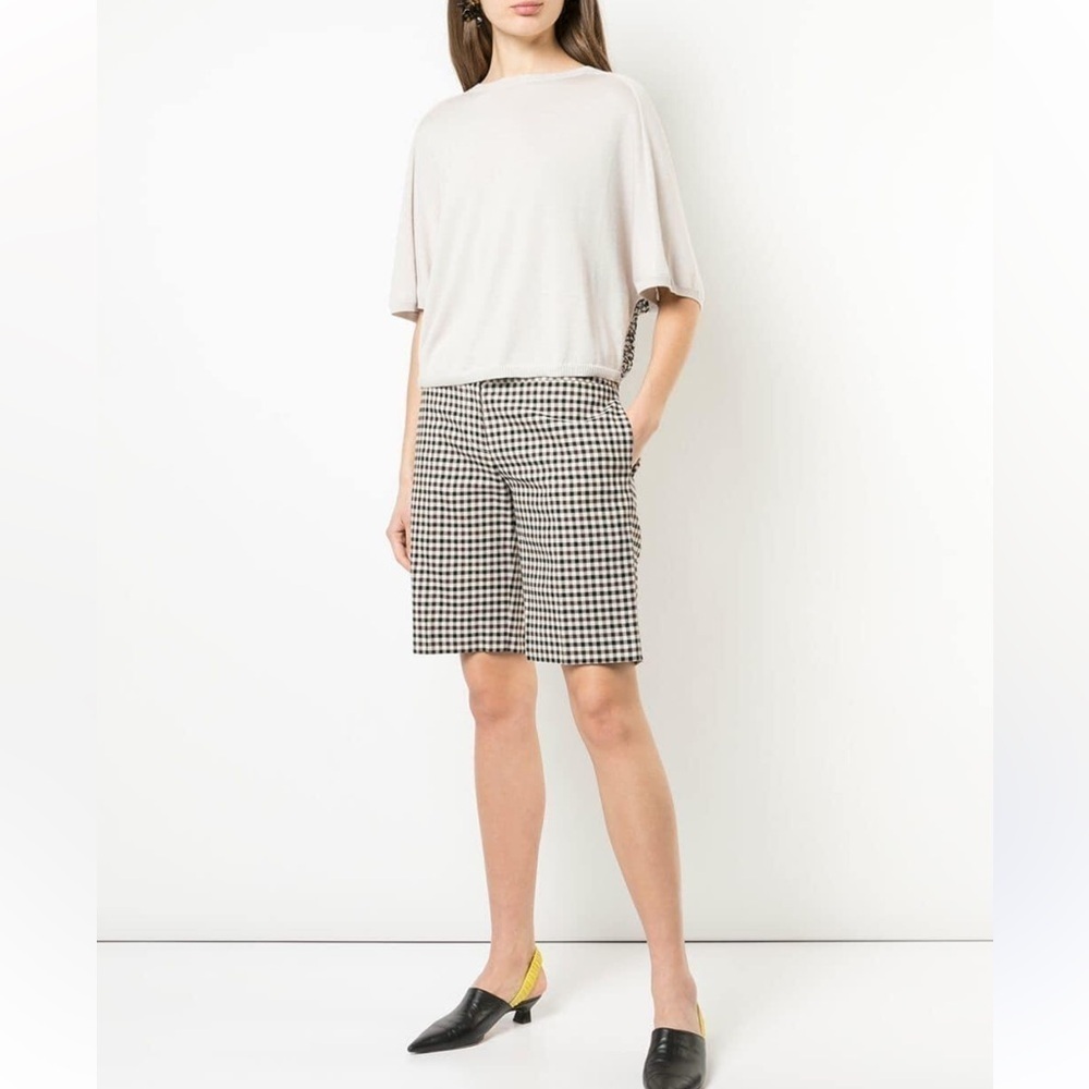 Derek Lam Gingham Plaid Bermuda Shorts